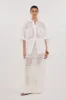 HALLIE OFF WHITE CROCHET MAXI SKIRT sold by Dissh