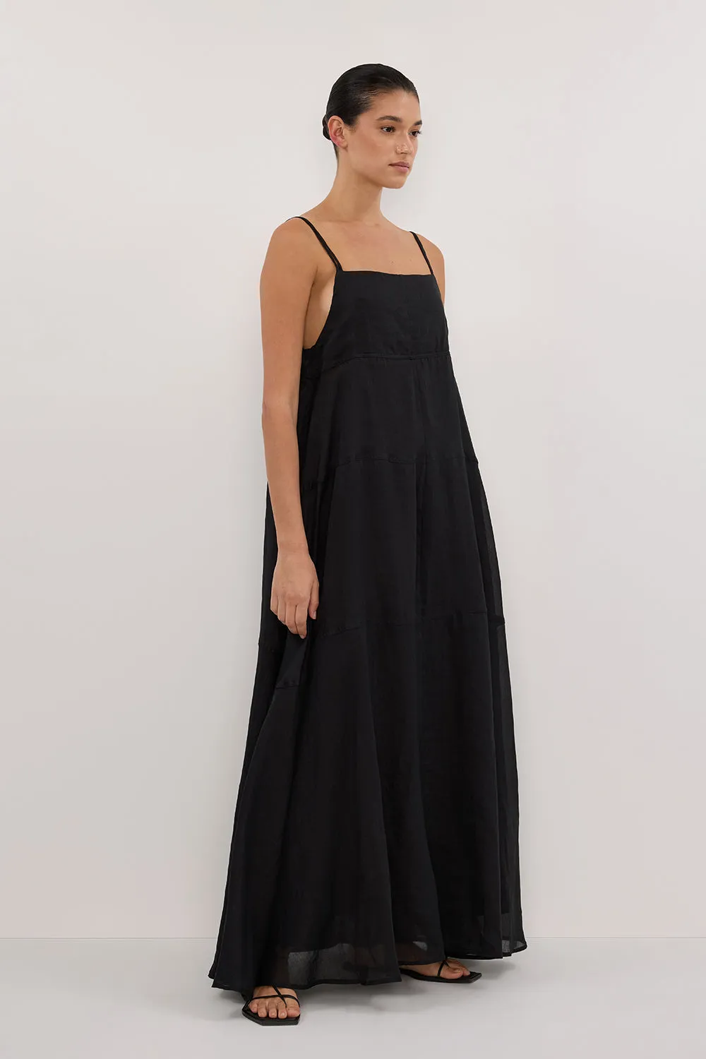 TINA BLACK RAMIE HIGH NECK DRESS sold by Dissh product image thumbnail 3