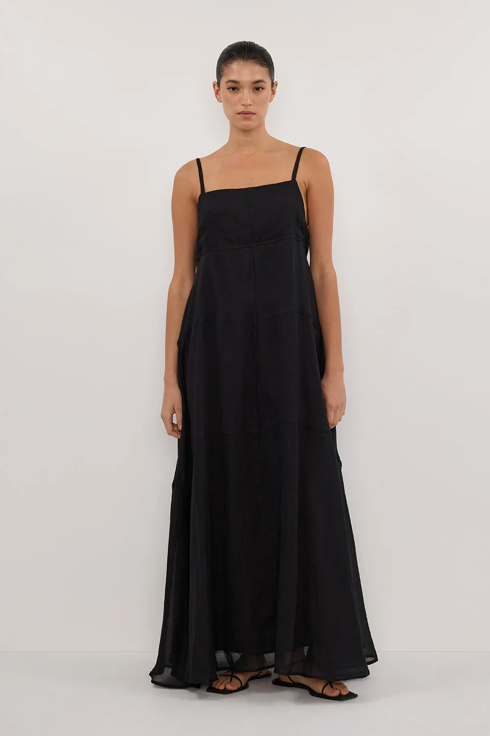 TINA BLACK RAMIE HIGH NECK DRESS sold by Dissh product image thumbnail 2