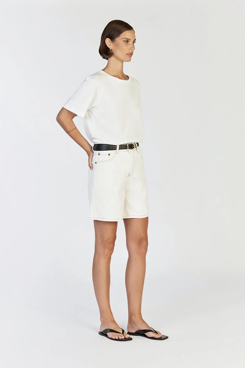 JOPLIN CREAM DENIM SHORT sold by Dissh product image thumbnail 3