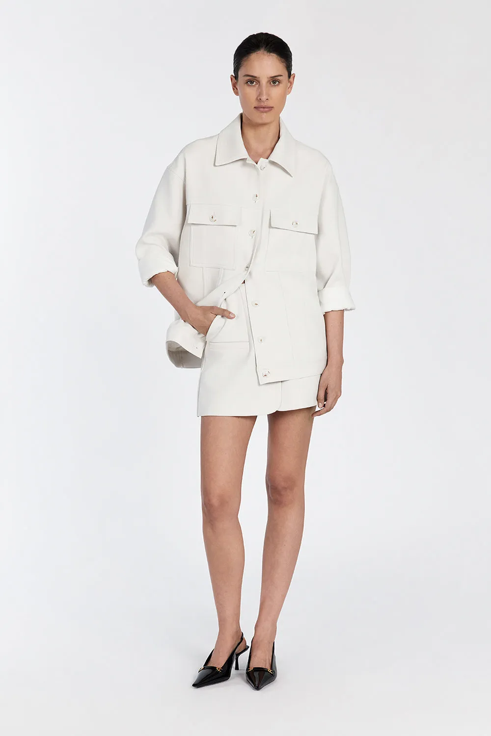 JIL SILVER TAILORED TRUCKER JACKET sold by Dissh product image thumbnail 2