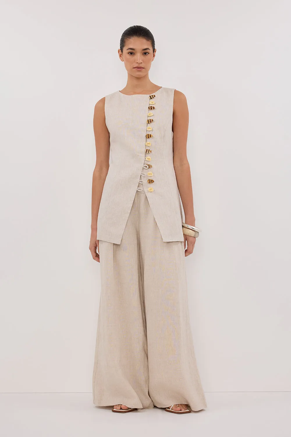 CODY NATURAL WIDE LINEN PANT sold by Dissh product image thumbnail 5