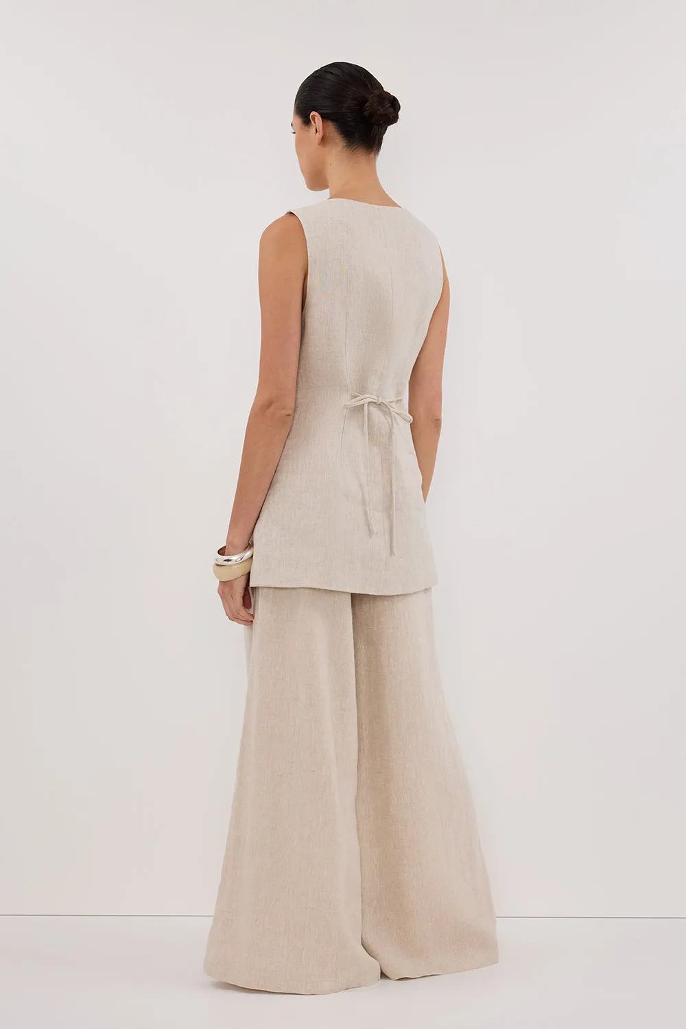 CODY NATURAL WIDE LINEN PANT sold by Dissh product image thumbnail 4