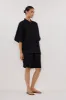 OWEN BLACK SLEEVED BRODERIE SHIRT sold by Dissh