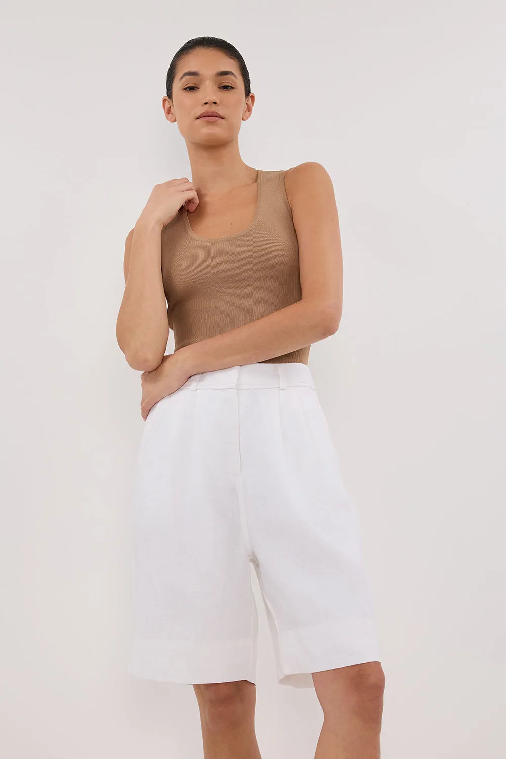 DEVIN TAN RACER KNIT TANK sold by Dissh product image thumbnail 5