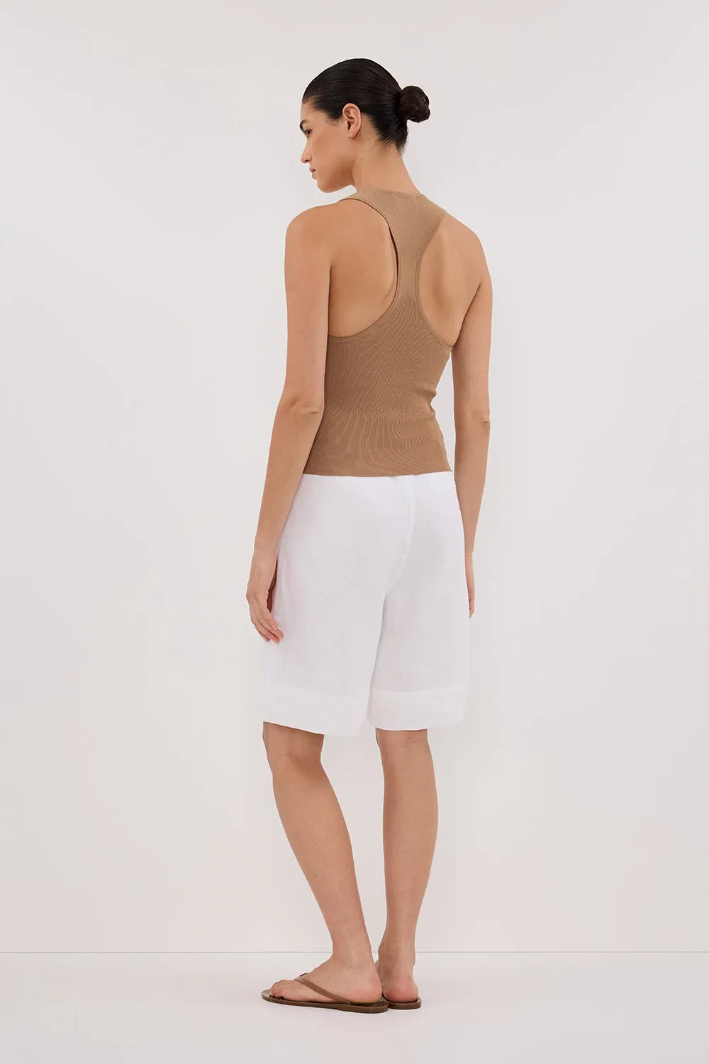 DEVIN TAN RACER KNIT TANK sold by Dissh product image thumbnail 4