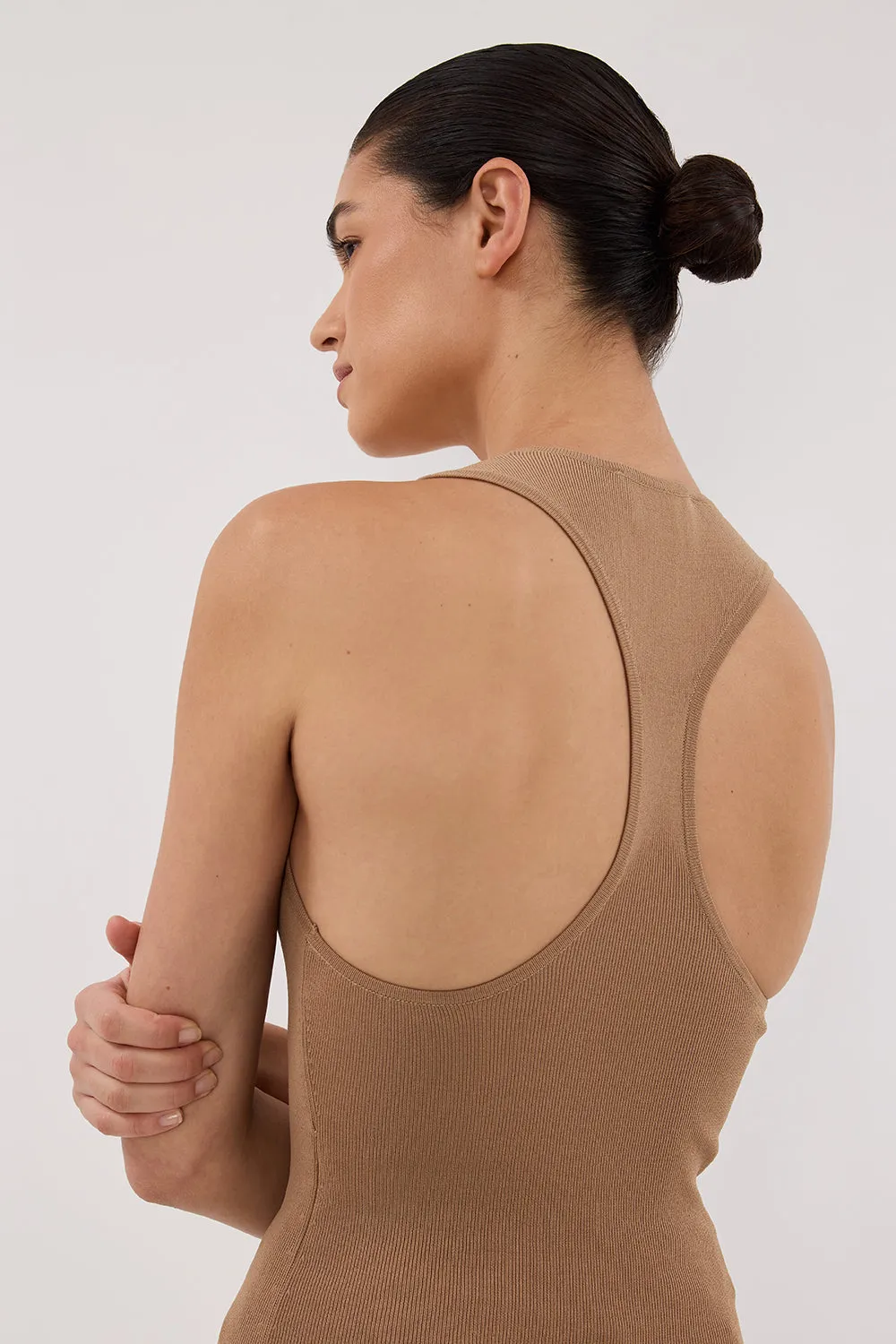 DEVIN TAN RACER KNIT TANK sold by Dissh product image thumbnail 2