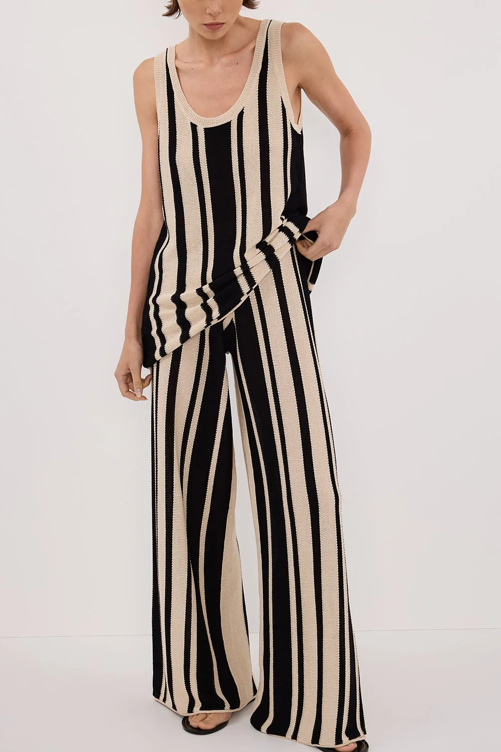 DELPHI STRIPE WIDE LEG KNIT PANT sold by Dissh product image thumbnail 2