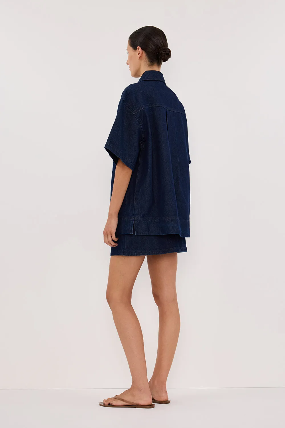 MASON INDIGO BOXY DENIM SHIRT sold by Dissh product image thumbnail 5