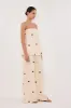 BEVERLY CREAM SPOT STRAPLESS TOP sold by Dissh