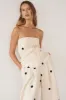BEVERLY CREAM SPOT STRAPLESS TOP sold by Dissh