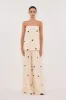 BEVERLY CREAM SPOT STRAPLESS TOP sold by Dissh