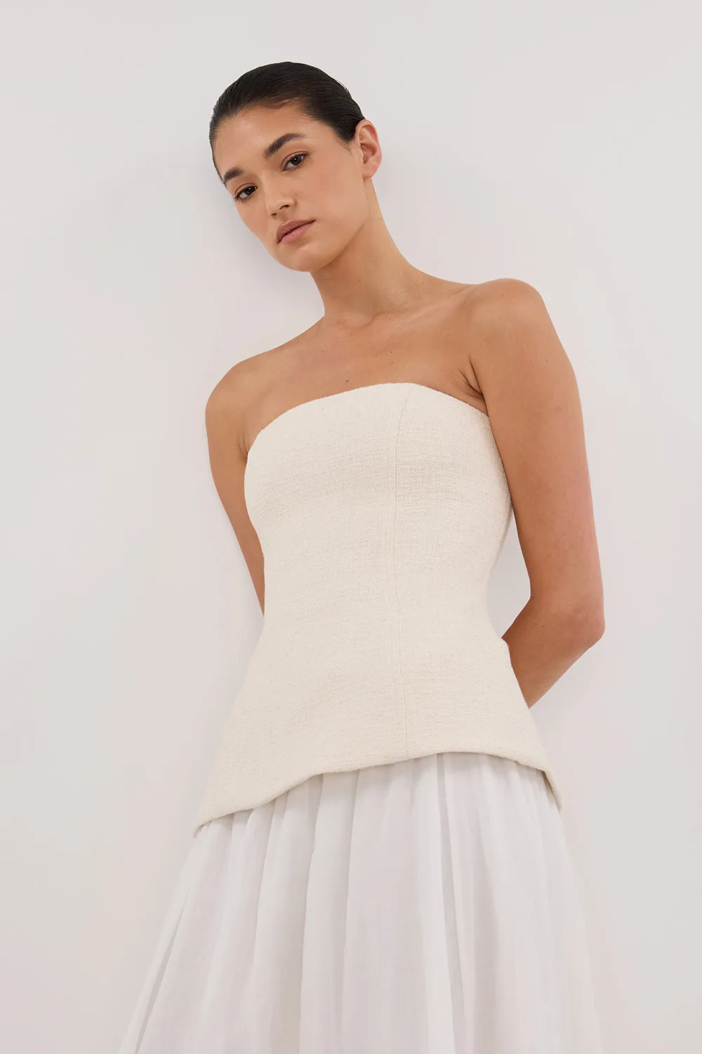 NIA NATURAL STRAPLESS TOP sold by Dissh product image thumbnail 3