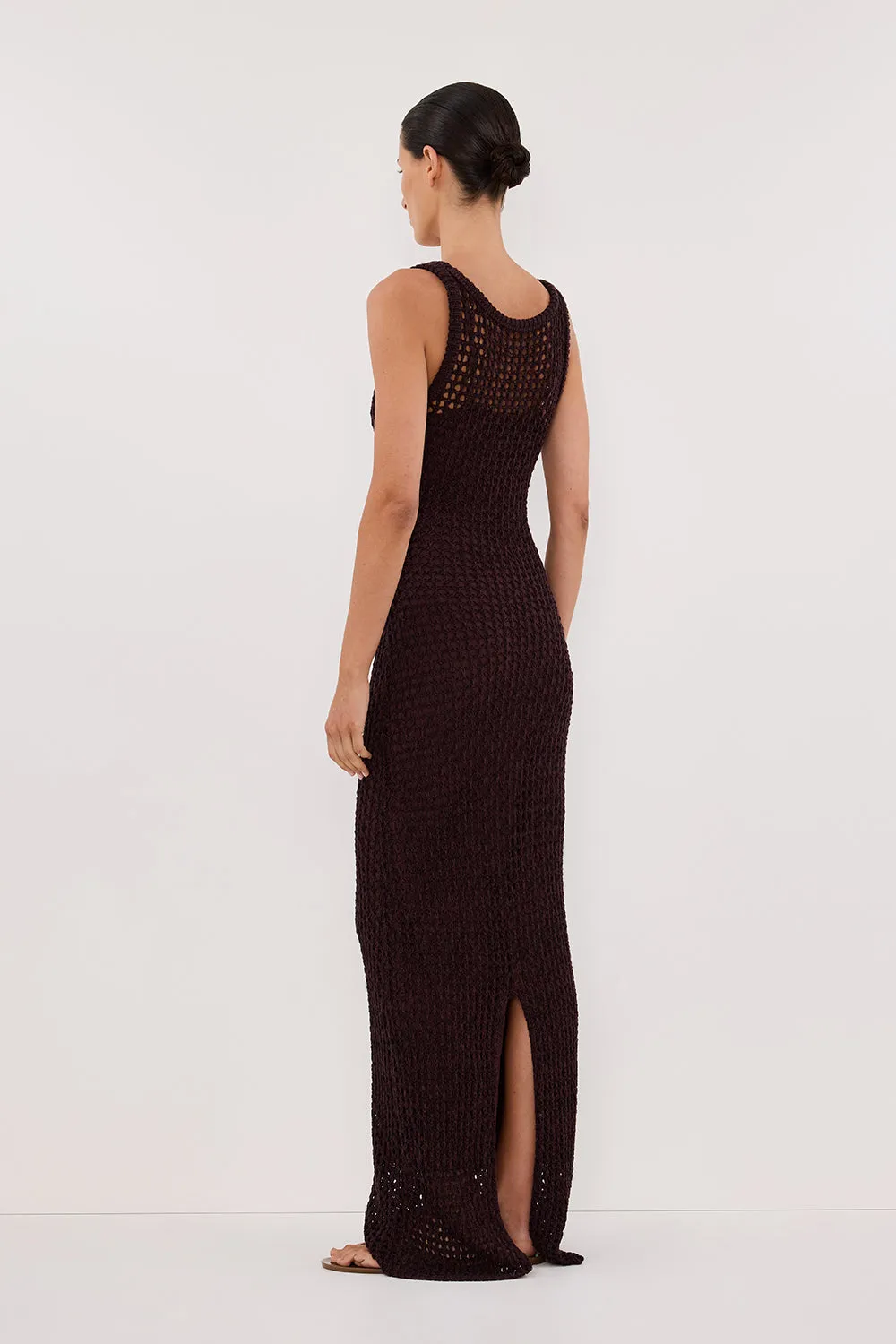 TESS CHOC CROCHET KNIT MAXI DRESS sold by Dissh product image thumbnail 5