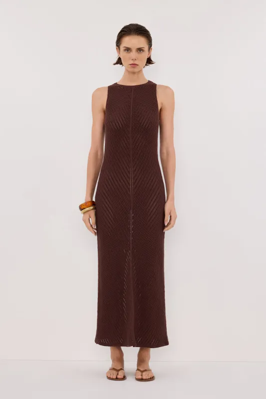 BLOOM CHOC CROCHET MAXI DRESS sold by Dissh