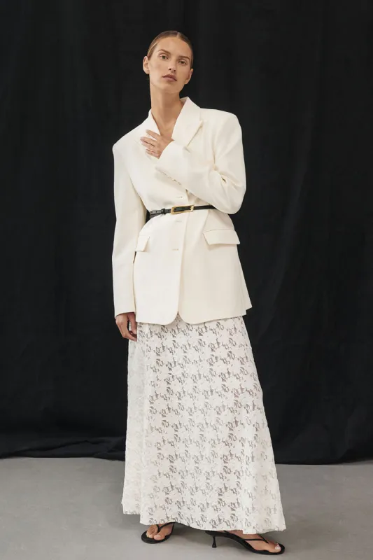 LOULA WHITE LACE SKIRT sold by Dissh