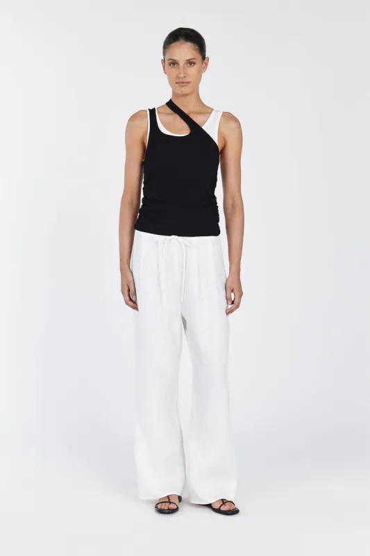 RENEE BLACK DOUBLE LAYER TANK sold by Dissh