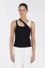 RENEE BLACK DOUBLE LAYER TANK sold by Dissh