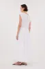 FLYNN WHITE LINEN BLEND MIDI DRESS sold by Dissh