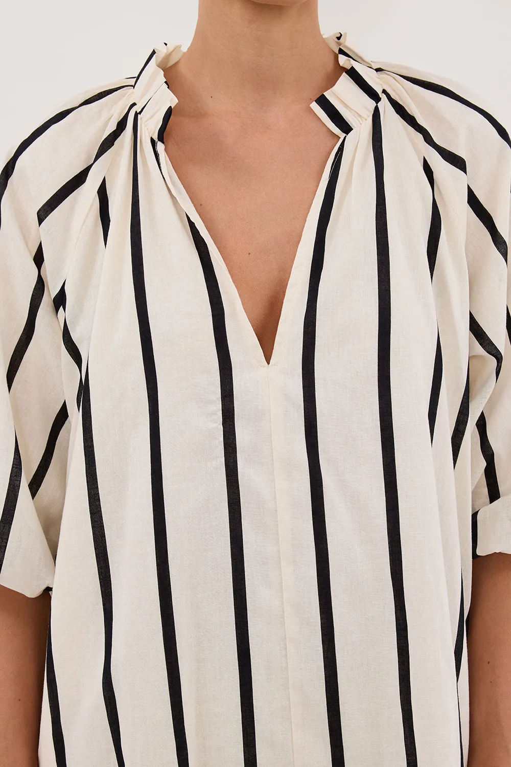 ELLIOT CREAM STRIPE SMOCK DRESS sold by Dissh product image thumbnail 5