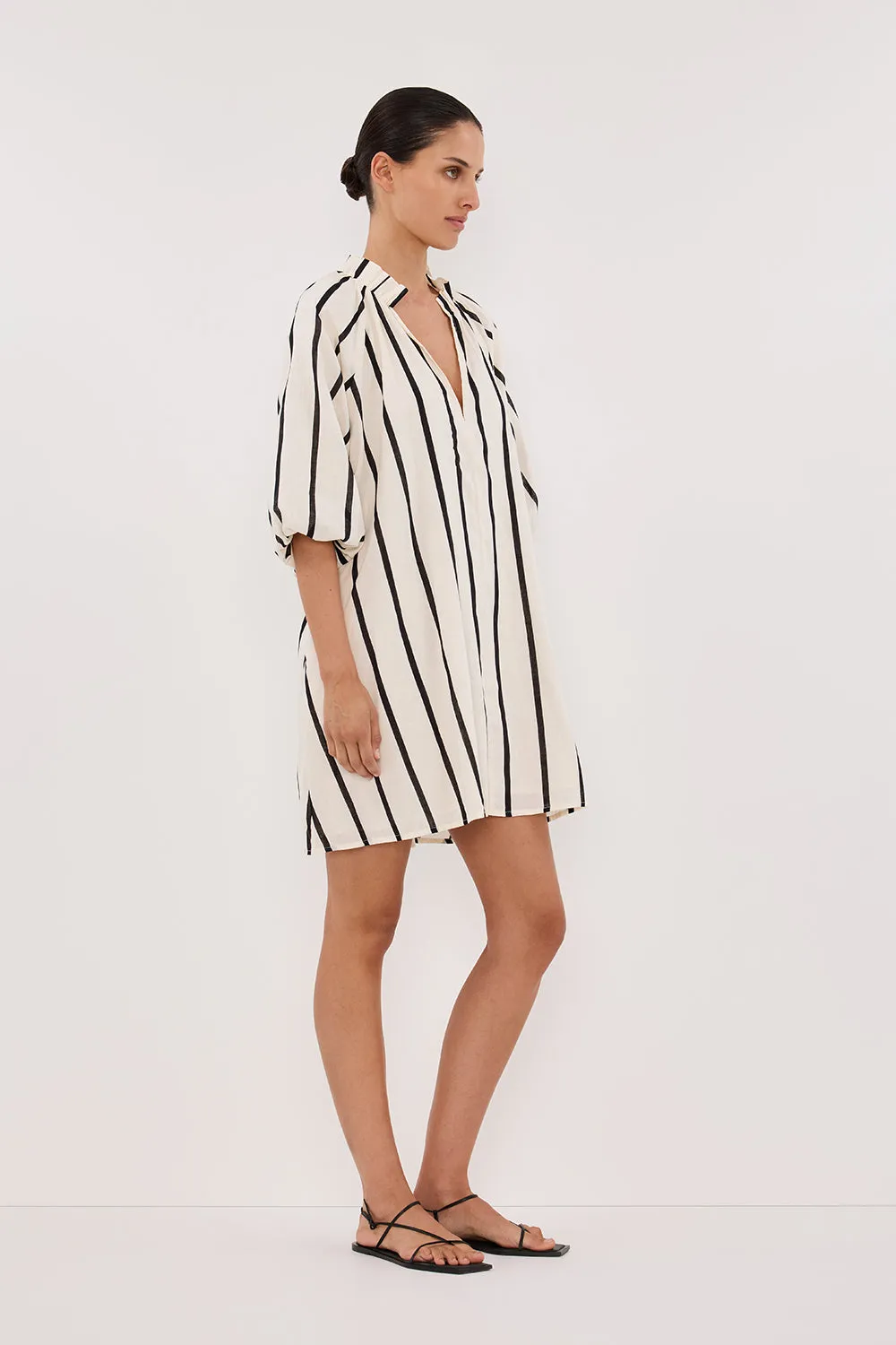 ELLIOT CREAM STRIPE SMOCK DRESS sold by Dissh product image thumbnail 3