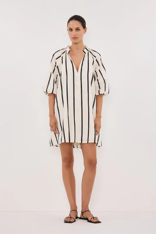 ELLIOT CREAM STRIPE SMOCK DRESS sold by Dissh