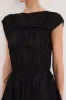 FLYNN BLACK LINEN BLEND MIDI DRESS sold by Dissh