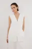 OLIVER WHITE OVERSIZED VEST sold by Dissh