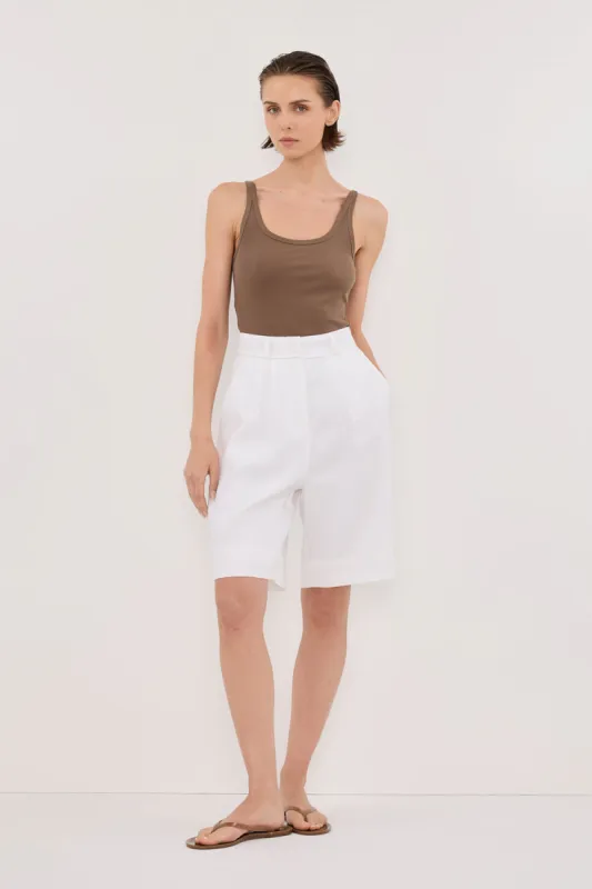 NINA CLOVER LOW SCOOP KNIT TANK sold by Dissh