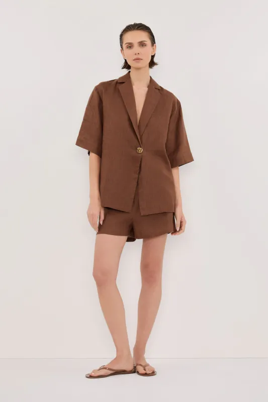NALA FONDANT LINEN RESORT SHIRT sold by Dissh