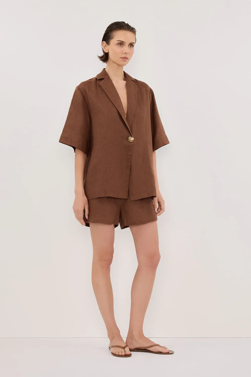 NALA FONDANT LINEN RESORT SHIRT sold by Dissh product image thumbnail 4