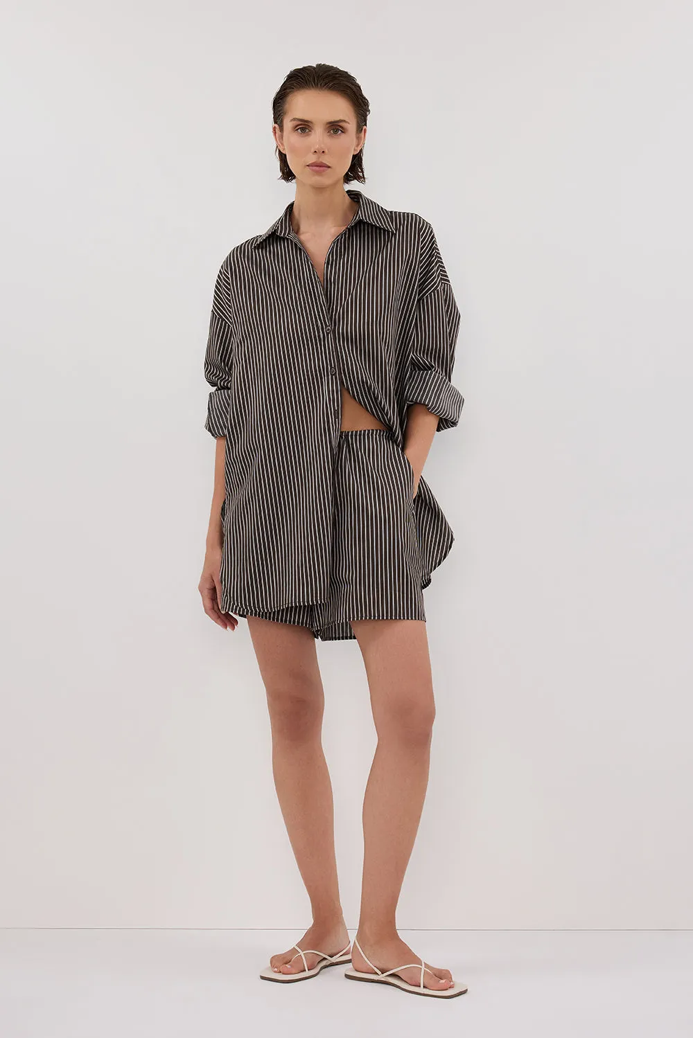 PALMA BITTER CHOC SILK BLEND SHORT sold by Dissh