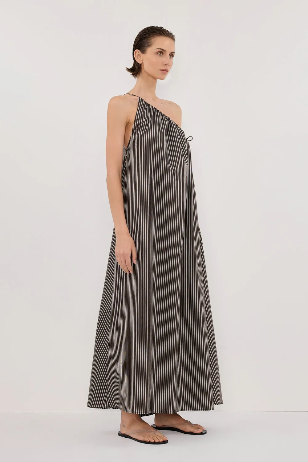 PALMA BITTER CHOC SILK BLEND MIDI DRESS sold by Dissh product image thumbnail 3