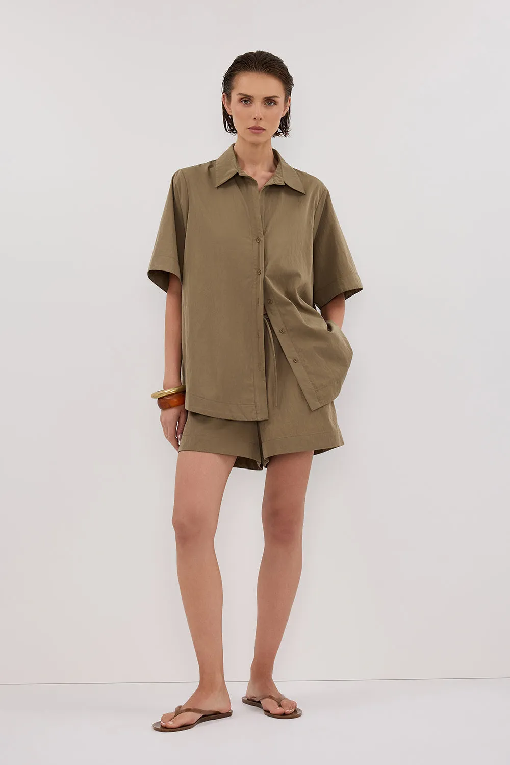 AMARA MOSS MODAL BLEND SHIRT sold by Dissh