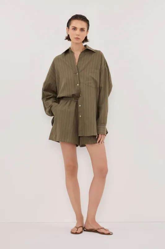 OLLIE MOSS STRIPE SHIRT sold by Dissh