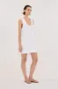 LOTUS WHITE LINEN MINI DRESS sold by Dissh