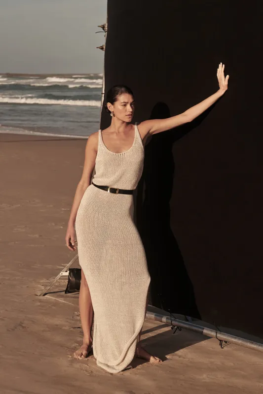 HEIDI CREAM MARLE KNIT MAXI DRESS made by Dissh