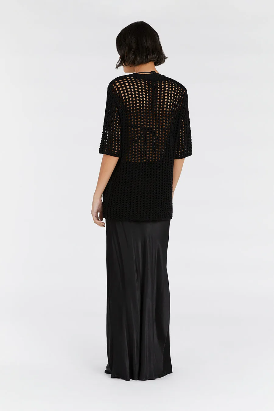 HUNTER BLACK CROCHET TEE sold by Dissh product image thumbnail 4