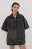MASON WASHED BLACK BOXY DENIM SHIRT sold by Dissh