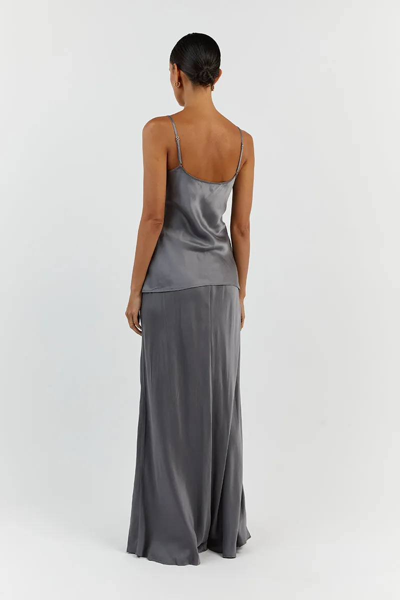 LAYLA CHARCOAL SILK CAMI sold by Dissh product image thumbnail 5