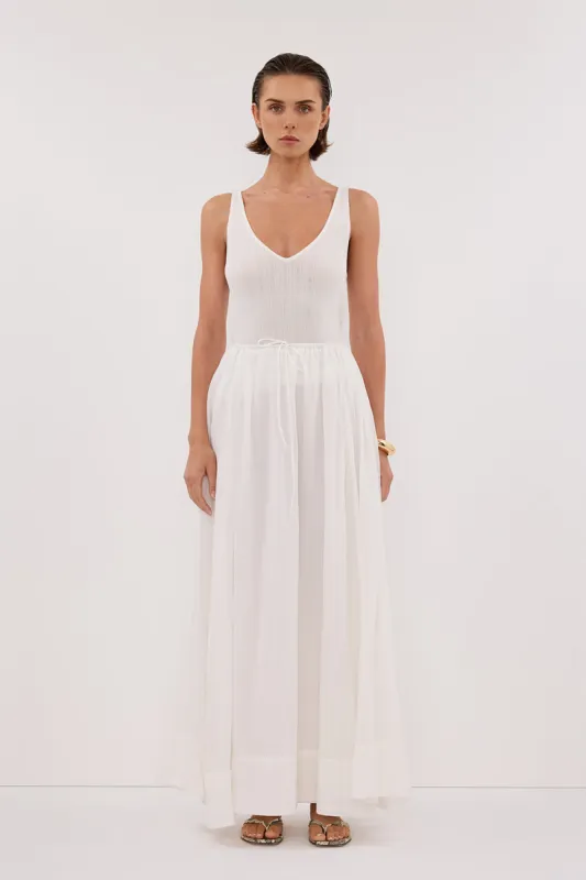 RUE WHITE KNIT TANK sold by Dissh