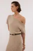 RICK NATURAL ASYM KNIT MIDI DRESS sold by Dissh
