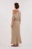 RICK NATURAL ASYM KNIT MIDI DRESS sold by Dissh