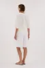 ELI CREAM POLO KNIT TOP sold by Dissh