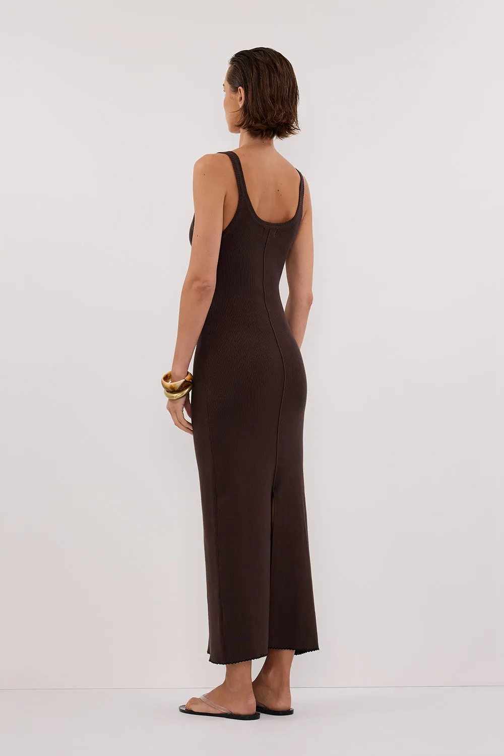 SIGNATURE CHOC CONTRAST SCOOP MIDI DRESS sold by Dissh product image thumbnail 4