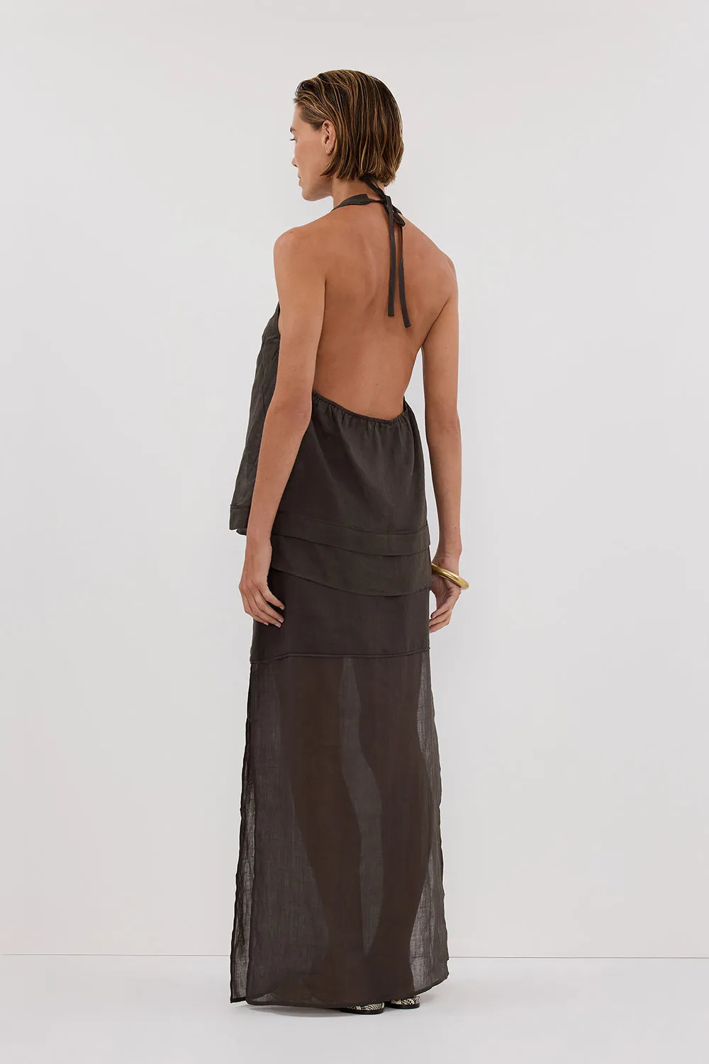 CARMEL PETROL RAMIE HALTER TOP sold by Dissh product image thumbnail 4