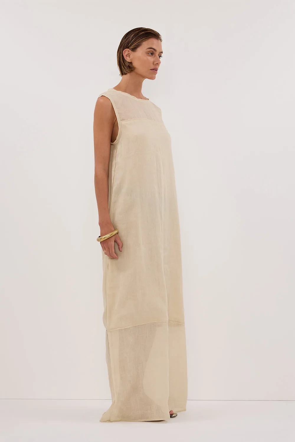KAI PLASTER RAMIE SHELL MIDI DRESS sold by Dissh product image thumbnail 3