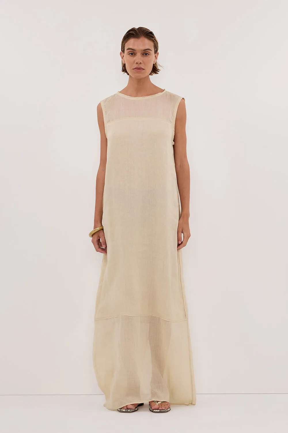 KAI PLASTER RAMIE SHELL MIDI DRESS sold by Dissh