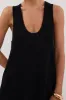 RAY BLACK SCOOP LONGLINE KNIT TOP sold by Dissh