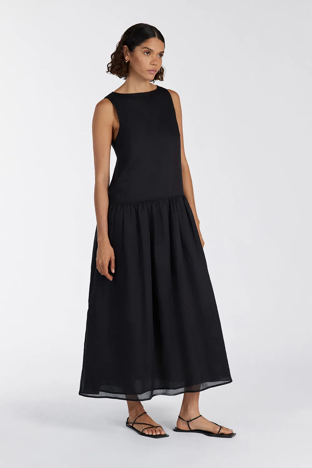 JACQUES BLACK RAMIE MIDI DRESS sold by Dissh product image thumbnail 3